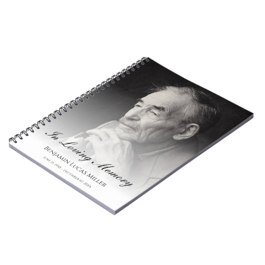 Memorial or Funeral Guest Book Notebook ノートブック (左側)
