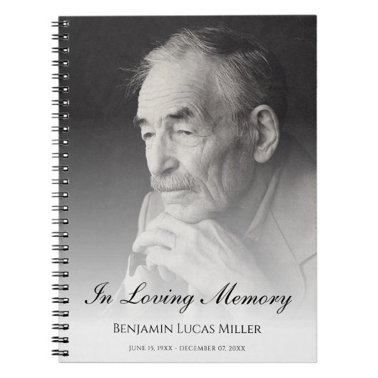 Memorial or Funeral Guest Book Notebook ノートブック (正面)
