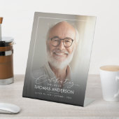 Memorial or Funeral Photo Tribute Black Faded 台座サイン (インサイチュ)