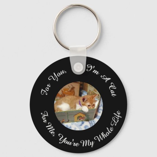 Memorial Photo Cat, Name, Text, replaceable,  キーホルダー (正面)