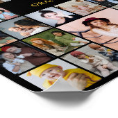 Memorial Photo Collage 50 Picture In Loving Memory ポスター (角)