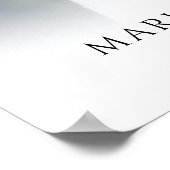 Memorial Photo Elegant Script Funeral Welcome Sign ポスター (角)