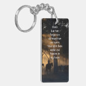 Memorial Photo Forest Trail Walk Horses キーホルダー (正面左)
