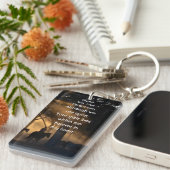 Memorial Photo Forest Trail Walk Horses キーホルダー (正面右)