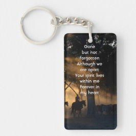 Memorial Photo Forest Trail Walk Horses キーホルダー