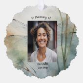  Memorial Photo Keepsake Custom Dragonfly オーナメントカード (正面)