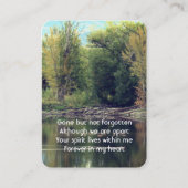 Memorial Photo Keepsake Lake Pond Park Ducks Water 名刺 (正面)