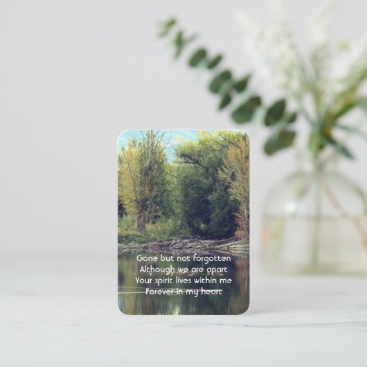 Memorial Photo Keepsake Lake Pond Park Ducks Water 名刺 (スタンド正面)