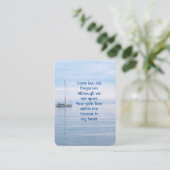 Memorial Photo Keepsake Sailboat Calm Water 名刺 (スタンド正面)