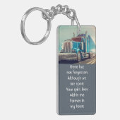 Memorial Photo Keepsake Semi Truck Tractor Trailer キーホルダー (正面左)