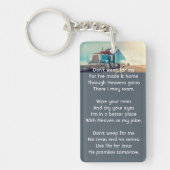 Memorial Photo Keepsake Semi Truck Tractor Trailer キーホルダー (正面)