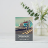 Memorial Photo Keepsake Semi Truck Tractor Trailer 名刺 (スタンド正面)