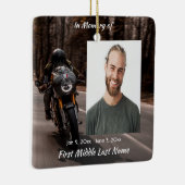  Memorial Photo Motorcycle Biker  セラミックオーナメント (右)