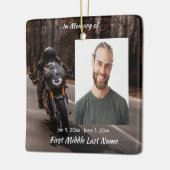  Memorial Photo Motorcycle Biker  セラミックオーナメント (左)
