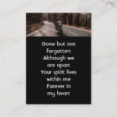 Memorial   Photo Motorcycle Biker  名刺 (正面)