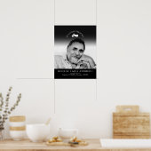 Memorial photo motorcycle funeral custom ポスター (キッチン)