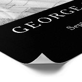 Memorial photo motorcycle funeral custom ポスター (角)