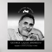 Memorial photo motorcycle funeral custom ポスター (正面)