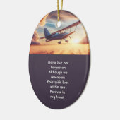 Memorial Photo Pilot Airplane Flying Sunset セラミックオーナメント (左)