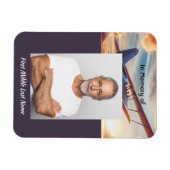 Memorial Photo Pilot Airplane Flying Sunset マグネット (横)