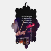 Memorial Photo Prayer Drummer Drums Band  オーナメントカード (右)