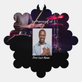 Memorial Photo Prayer Drummer Drums Band  オーナメントカード (裏面)