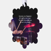 Memorial Photo Prayer Drummer Drums Band  オーナメントカード (左)