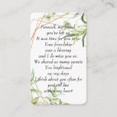 Memorial Photo Prayer Farewell My Friend  名刺 (正面)