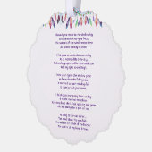 Memorial Photo Prayer Feathers Boho Tribal Native オーナメントカード (左)