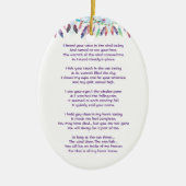 Memorial Photo Prayer Feathers Boho Tribal Native セラミックオーナメント (正面)