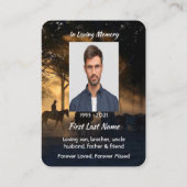 Memorial Photo Prayer Forest Trail Walk Horses 名刺 (裏面)