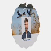 Memorial Photo Prayer Lake Geese Birds オーナメントカード (右)