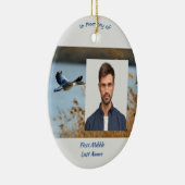 Memorial Photo Prayer Lake Geese Birds セラミックオーナメント (右)