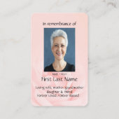 Memorial Photo Prayer Rose   Farewell My Friend 名刺 (裏面)