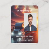 Memorial Photo Prayer Semi-Truck Tractor-trailer  名刺 (裏面)