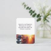 Memorial Photo Prayer Semi-Truck Tractor-trailer  名刺 (スタンド正面)