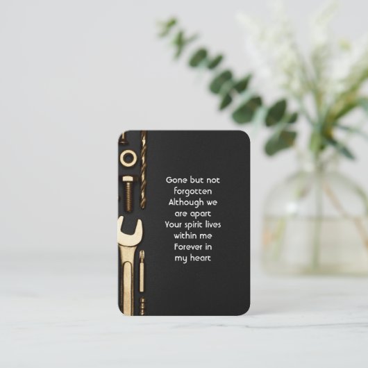 Memorial Photo Prayer Tools Mechanic 名刺 (スタンド正面)