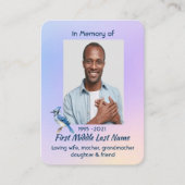 Memorial Photo Prayer Watercolor Bluejay  名刺 (正面)