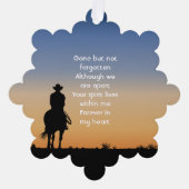 Memorial Photo Western Horse Back Riding  オーナメントカード (正面)