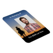 Memorial Photo Western Horse Back Riding マグネット (右側)