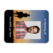 Memorial Photo Western Horse Back Riding マグネット (横)