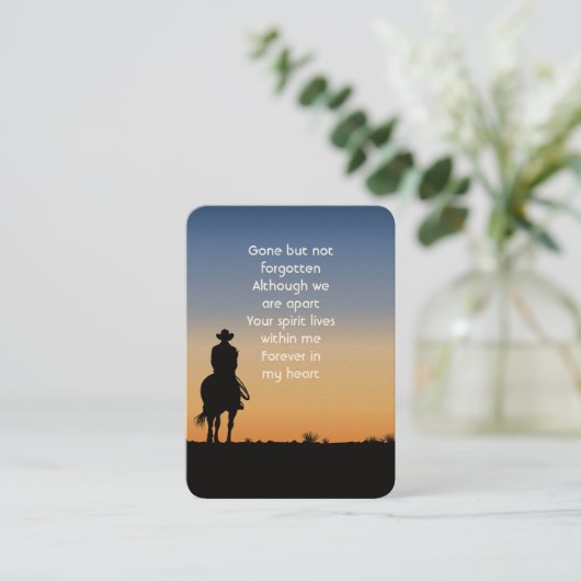 Memorial Photo Western Horse Back Riding  名刺 (スタンド正面)