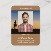 Memorial Photo Western Horse Back Riding  名刺 (裏面)