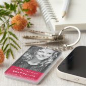 Memorial Pink | Modern Funeral In Loving Memory キーホルダー (正面右)