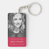 Memorial Pink | Modern Funeral In Loving Memory キーホルダー (裏面)