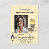 Memorial Pocke Keepsake  Music Bird 名刺 (正面)