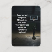 Memorial Pocket Card Basketball Game 名刺 (裏面)