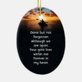 Memorial Pocket Card Kayaking Sport  セラミックオーナメント (裏面)