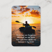Memorial Pocket Card Kayaking Sport 名刺 (裏面)