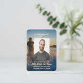 Memorial Pocket Card Ocean Fly Fishing Fisherman 名刺 (スタンド正面)